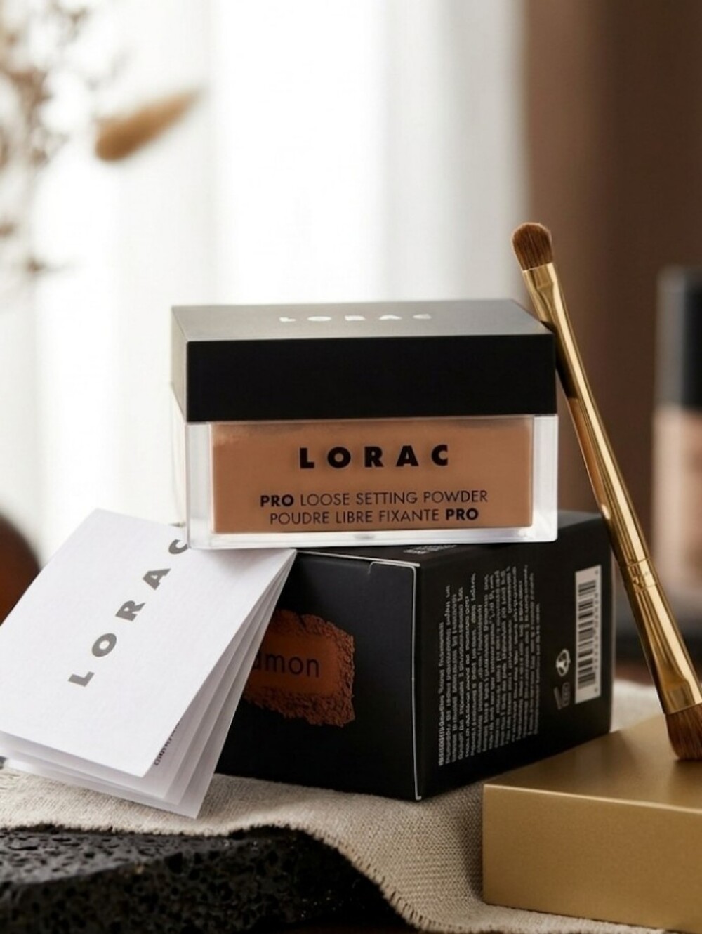 NIB LORAC PRO Loose Setting Powder Cinnamon Full Size 0.83 oz